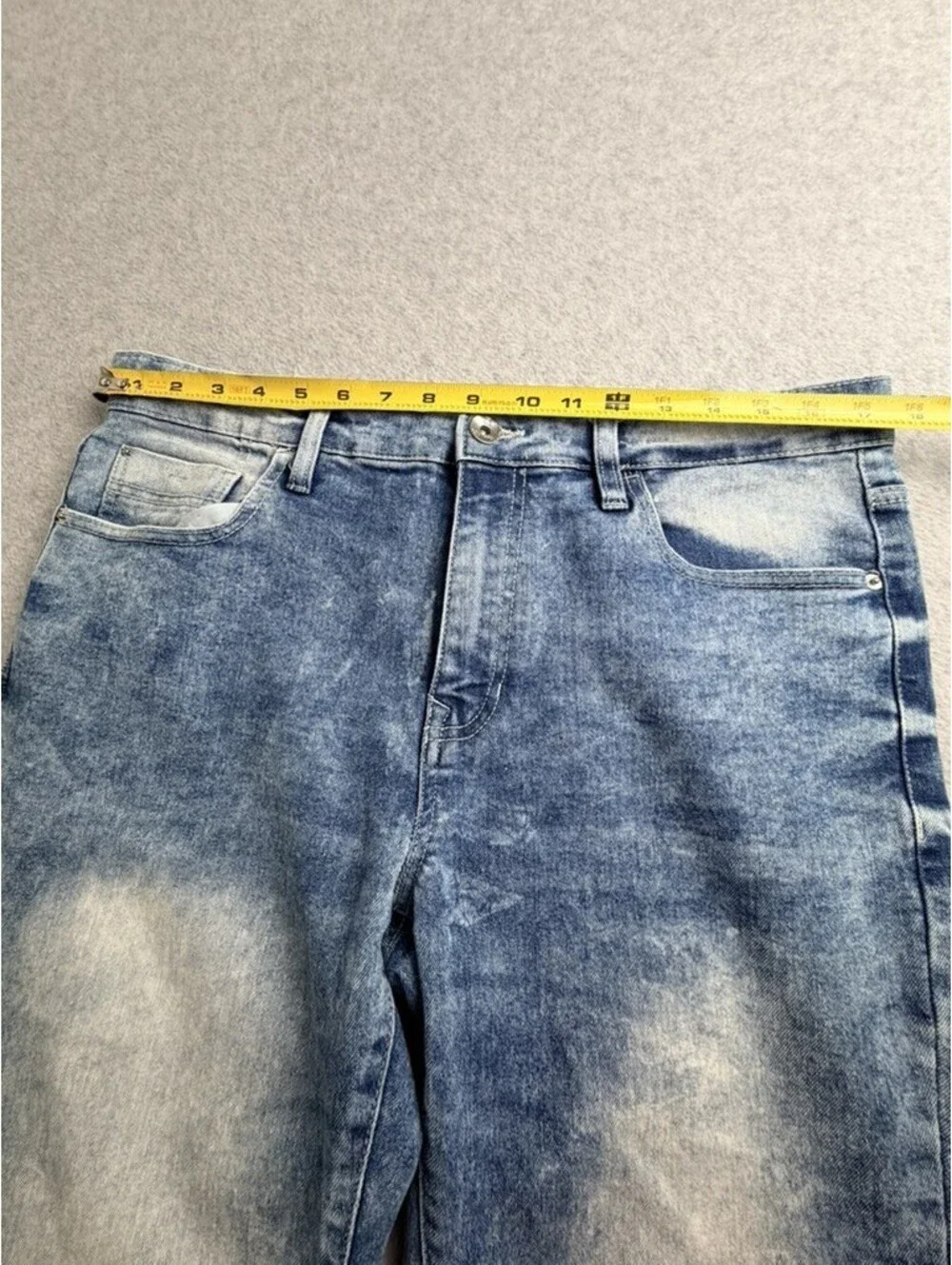 Southpole Mens Skinny Jeans 36x32 Acid Wash Blue Stretch Denim 5 Pocket